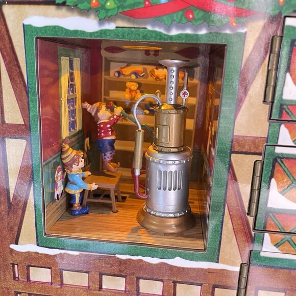 Old World Advent House Animated Lighted & Musical Christmas Holiday Working - Picture 7 of 7